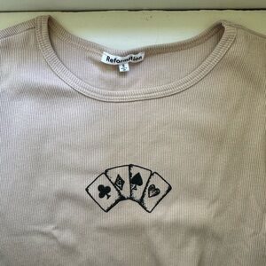 Reformation Muse Tee in Playing Cards